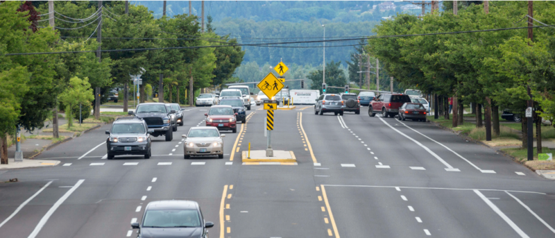 Picture of wide, auto-centric roadway