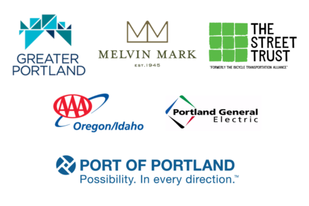 Sponsor Logos - Greater Portland, Melvin Mark, The Street Trust, AAA, PGE, Port of Portland